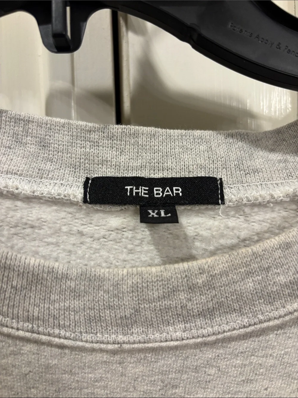 The Bar Light Gray Crewneck Sweatshirt with White Chest Logo